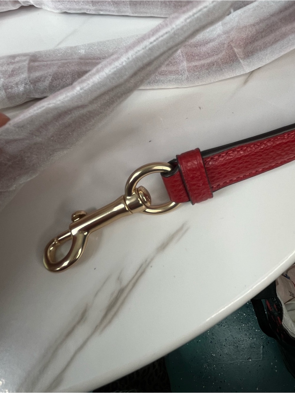 Coach Brooke Carryall Washed Red Crossgrain Leather Shoulder Bag Crossbody Purse - Picture 4 of 13